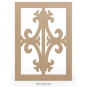 DS037 Klasik Geçme Motifli Dekoratif Duvar Süsü Ahşap Boyanabilir Obje